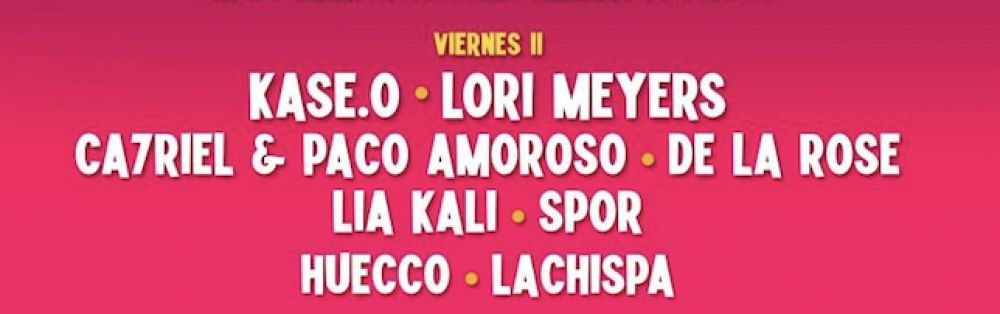 Weekend Beach: Kase.O, Lori Meyers, Ca7riel y Paco Amoroso, De la Rose,  Lia Kali, Huecco y Lachispa
